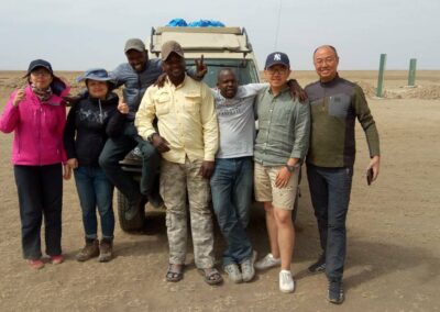 Tour To Tanzania Safari Vehicle Rear View With Travellers