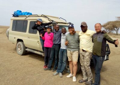 Tour To Tanzania Safari Vehicle with Travellers